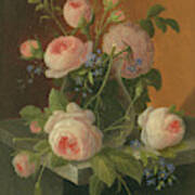 Still Life With Roses, Circa 1860 Poster