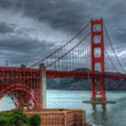 Stormy Golden Gate Bridge Poster