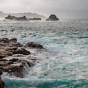 Stormy Day At Point Lobos Poster