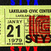 Styx 1979 Rock Concert Ticket Poster