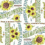 Sunflower Fields Pattern Iii Poster