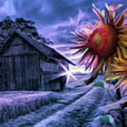 Sunflower Watch In Night Shades Poster