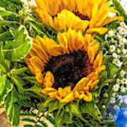 Sunflowers Bouquet Poster