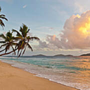 Sunrise On Deserted Tropical Island Poster