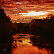 Sunrise On The Haw River Poster