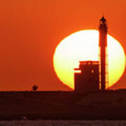 Sunset At Saint Sebastian Lighthouse Poster