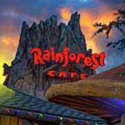Sunset At The Rainforest Cafe Poster