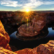 Sunset In Horseshoe Bend Poster