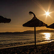 Sunset On The Beach, Mallorca, Spain Poster
