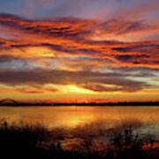 Sunset On The Delaware No. One Poster