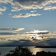 Sunset Over Lake Champlain Poster