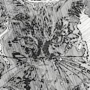 Super Duper Cool Cat Sketch Poster