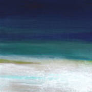 Surf And Sky- Abstract Beach Painting Poster