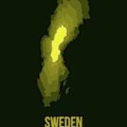 Sweden Radiant Map Iii Poster
