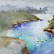 Sydney Harbour From Balls Head Poster