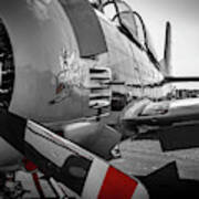 T-28b Trojan In Selective Color Poster