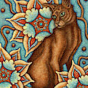 Tapestry Cat Poster
