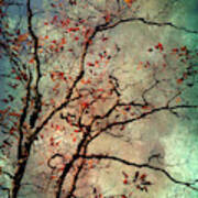Textured Oak Tree Art Poster