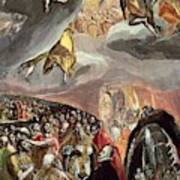 The Adoration Of The Name Of Jesus - 16th Century -. El Greco . Pope Pius V . Philip Ii Of Spain. Poster