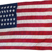 The American National Flag, With 34 Stars, Effective From 1861 To 1863 Fort Pillow State Park, Tennessee (usa) Poster