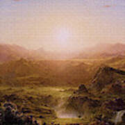 The Andes Of Ecuador  By Frederic Edwin Church Poster