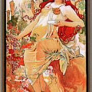 The Autumn By Alphonse Mucha Poster
