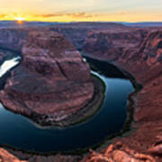 The Classic Sunset Over The Colorado River Poster