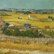 The Harvest, 1888. Artist Gogh Poster