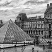 The Louvre Palace Bw The Louvre Museum Paris France Musee Du Louvre Poster