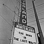 The Marquee For The Last Waltz Poster