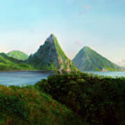 The Pitons Poster