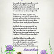 The Road Not Taken - Robert Frost Poem Poster