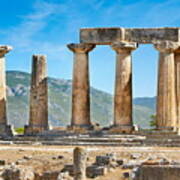 The Temple Of Apollo, Ancient Corinth Poster