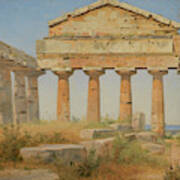 The Temple Of Athena In Paestum, 1838 Poster
