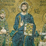 The  Zoe Mosaic, Hagia Sophia, Istanbul, 11th Century Ce Poster