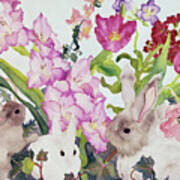 Three Bunnies Poster