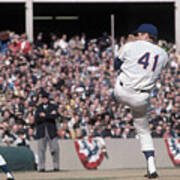 Tom Seaver Pitching During Baseball Game Poster