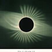 Total Eclipse Of The Sun From The Trouvelot Astronomical Drawings 1881-1882 By E. L. Trouvelot Poster
