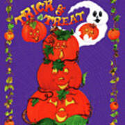 Trick Or Treat Flag Poster