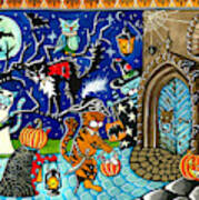Trick Or Treat Halloween Cats Poster
