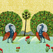 Two Peacocks Poster