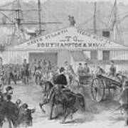 Union Troops Embark At Canal Street Dock For Transportation To The South. Poster