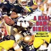 University Of Michigan Bob Perryman Sports Illustrated Cover Poster