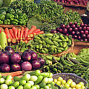 Vegetables For Sale In India Poster