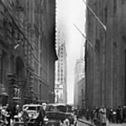 View Of Wall Street In New York Around Poster