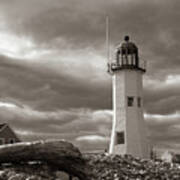 Vintage Image Of Scituate Lighthouse Poster
