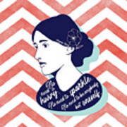 Virginia Woolf Graphic Quote Poster