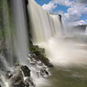 Long Exposure Of Iguazu Falls In Brazil Poster
