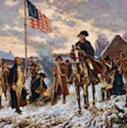 Washington At Valley Forge Poster