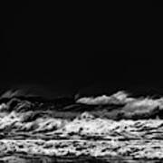 Waves In Black And White 22 Poster
